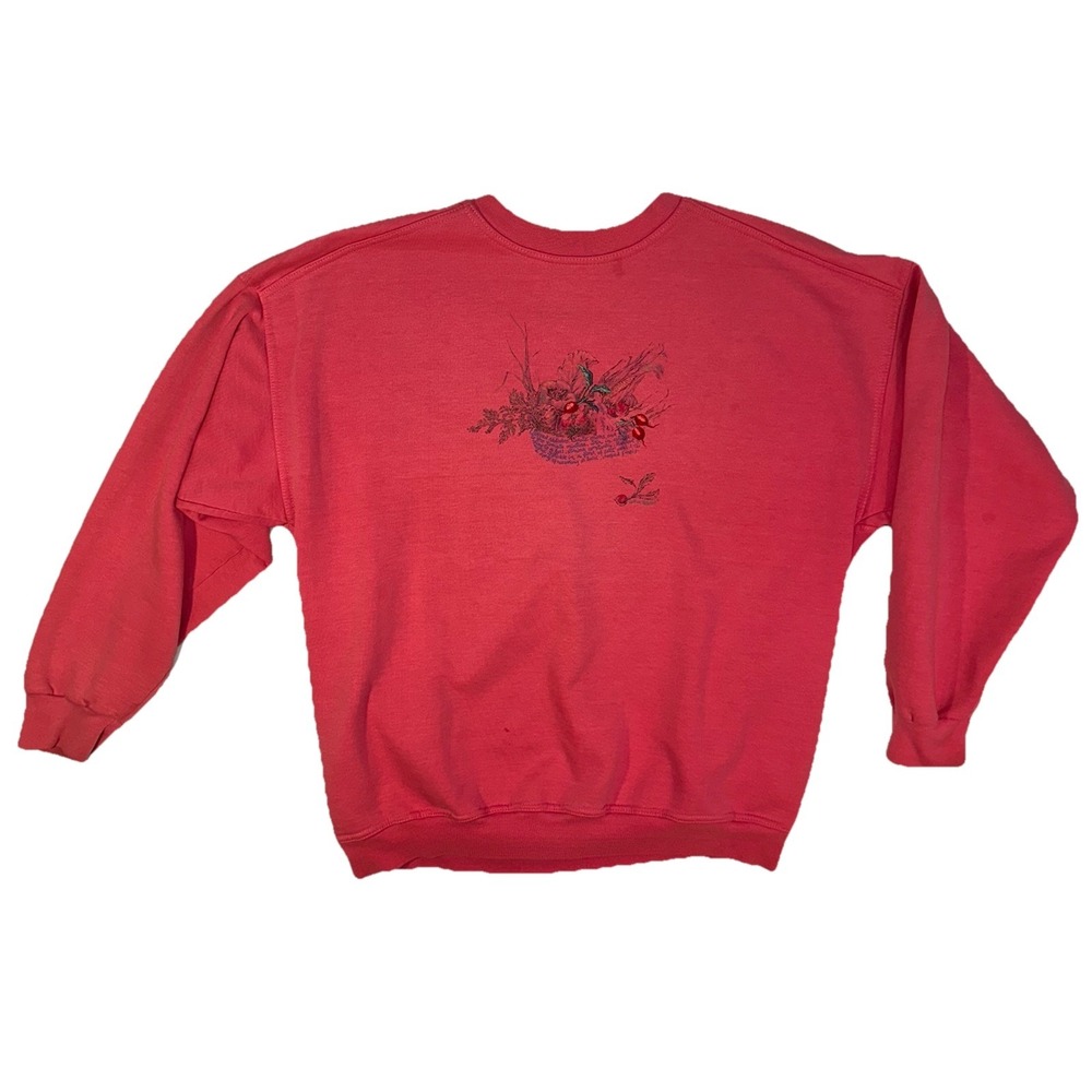 VTG 90s Northern Reflections Veggie‎ Soup Recipe Garden Sweatshirt M/L Stained